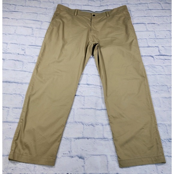 Nike MENS 40X32 Dri Fit Golf UV Standard Fit Chino Pants Beige Khaki DA4089-297 - Picture 1 of 16